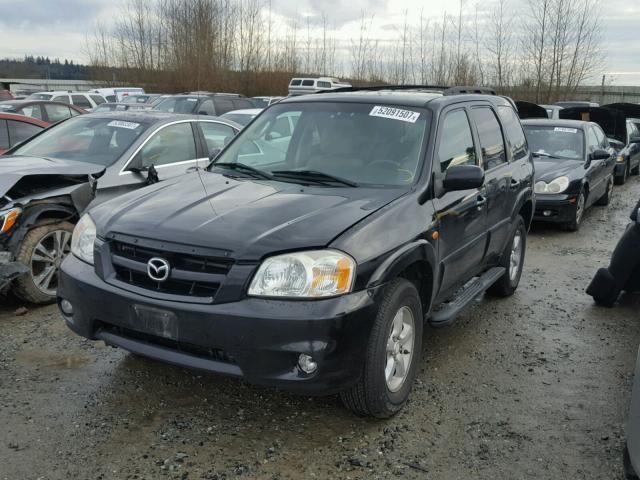 4F2CZ94125KM09350 - 2005 MAZDA TRIBUTE S BLACK photo 2