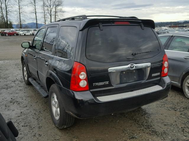 4F2CZ94125KM09350 - 2005 MAZDA TRIBUTE S BLACK photo 3