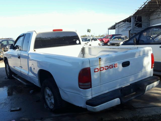 1B7FL22P5WS592046 - 1998 DODGE DAKOTA WHITE photo 3