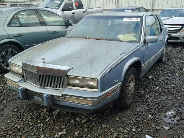 1G6EL1155JU614617 - 1988 CADILLAC ELDORADO BLUE photo 2