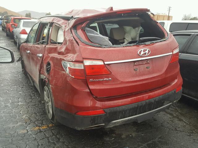 KM8SM4HF8EU045390 - 2014 HYUNDAI SANTA FE G RED photo 3