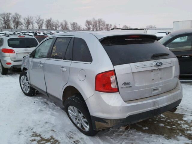 2FMDK4KC1CBA09511 - 2012 FORD EDGE LIMIT SILVER photo 3