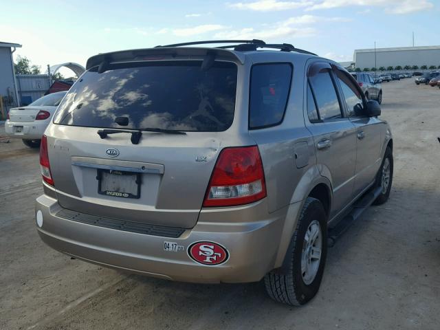 KNDJD733055343134 - 2005 KIA SORENTO EX BEIGE photo 4