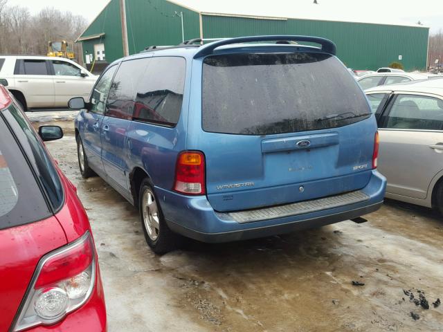 2FMZA57423BA49354 - 2003 FORD WINDSTAR S BLUE photo 3