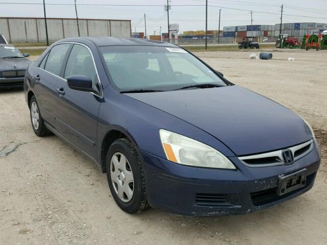 3HGCM56477G701179 - 2007 HONDA ACCORD LX BLUE photo 1