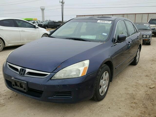 3HGCM56477G701179 - 2007 HONDA ACCORD LX BLUE photo 2