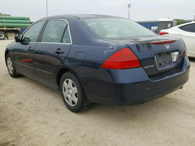 3HGCM56477G701179 - 2007 HONDA ACCORD LX BLUE photo 3