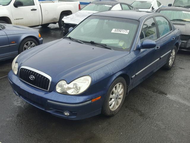 KMHWF35H72A641910 - 2002 HYUNDAI SONATA GLS BLUE photo 2