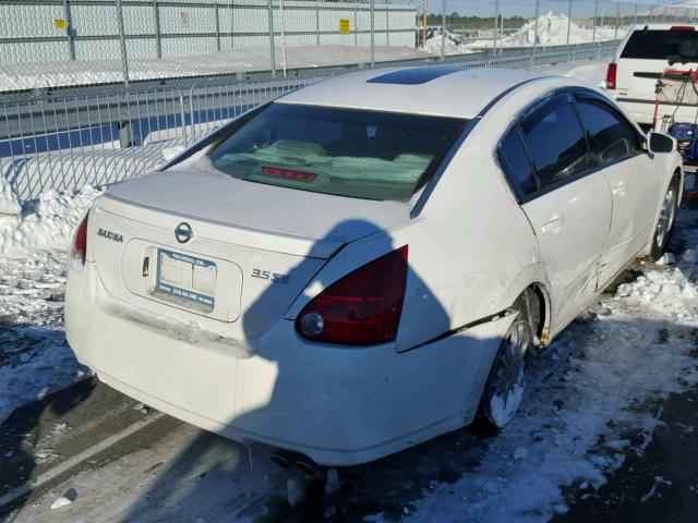 1N4BA41E54C845685 - 2004 NISSAN MAXIMA SE WHITE photo 4