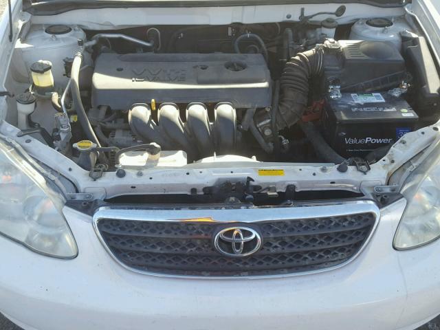 1NXBR32E18Z985305 - 2008 TOYOTA COROLLA CE WHITE photo 7