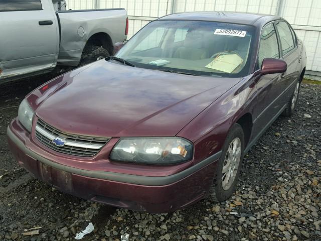 2G1WF52E549433428 - 2004 CHEVROLET IMPALA MAROON photo 2