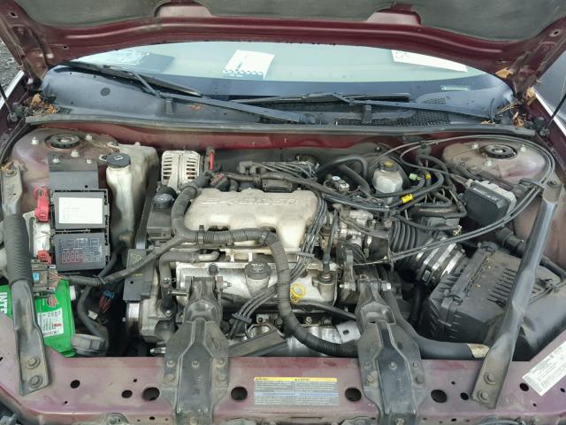 2G1WF52E549433428 - 2004 CHEVROLET IMPALA MAROON photo 7