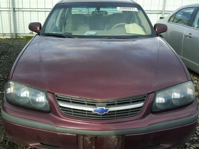 2G1WF52E549433428 - 2004 CHEVROLET IMPALA MAROON photo 9