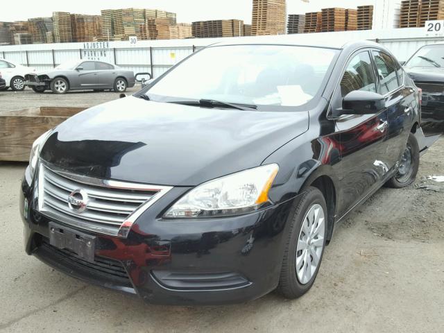 3N1AB7AP4EL686981 - 2014 NISSAN SENTRA S BLACK photo 2