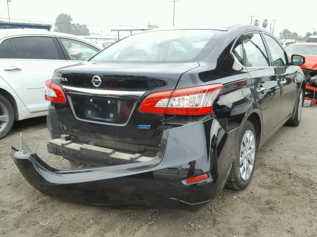 3N1AB7AP4EL686981 - 2014 NISSAN SENTRA S BLACK photo 4