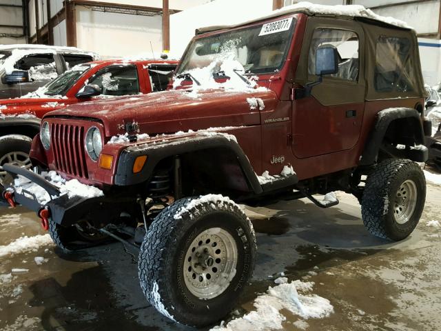 1J4FY29P8XP457374 - 1999 JEEP WRANGLER / MAROON photo 2