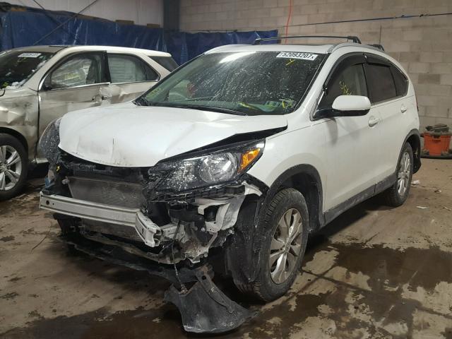 5J6RM4H70EL116433 - 2014 HONDA CR-V EXL WHITE photo 2