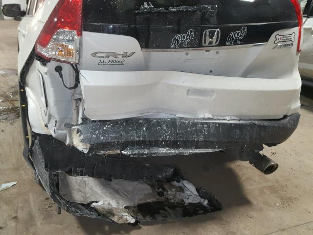 5J6RM4H70EL116433 - 2014 HONDA CR-V EXL WHITE photo 9