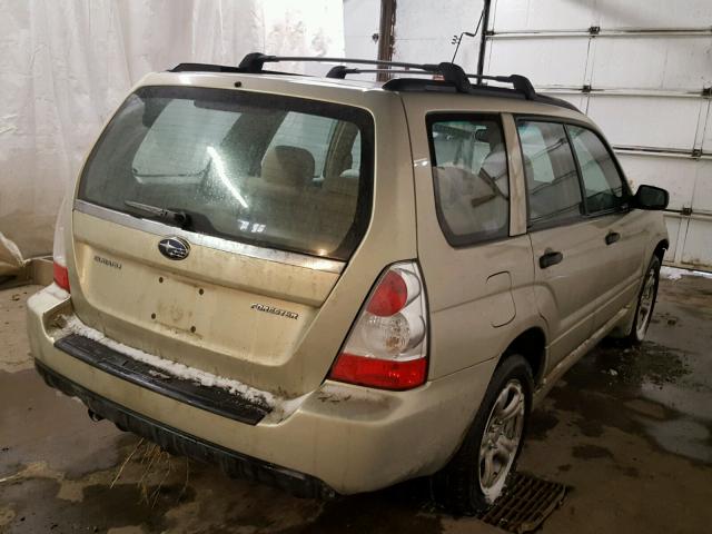 JF1SG63616H733729 - 2006 SUBARU FORESTER 2 TAN photo 4