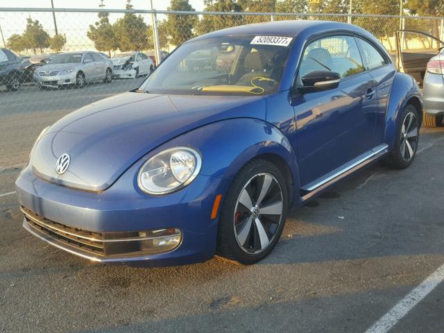 3VW4A7AT6CM658825 - 2012 VOLKSWAGEN BEETLE TUR BLUE photo 2