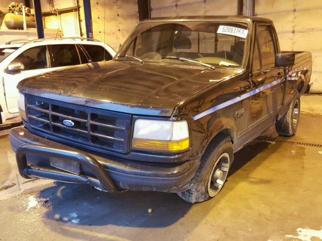 1FTEF14H7NLA52015 - 1992 FORD F150 BLACK photo 2