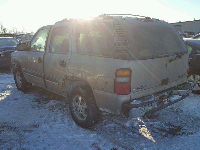 1GNEC13T01J121722 - 2001 CHEVROLET TAHOE C150 TAN photo 3