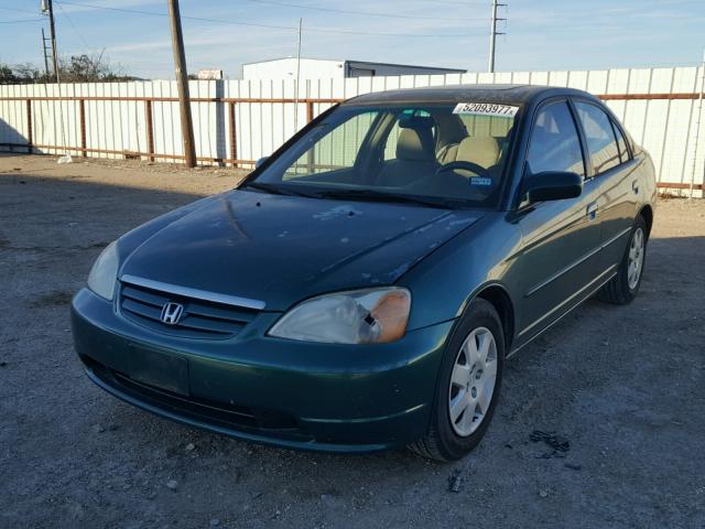 2HGES26761H615845 - 2001 HONDA CIVIC EX 绿色 照片 2