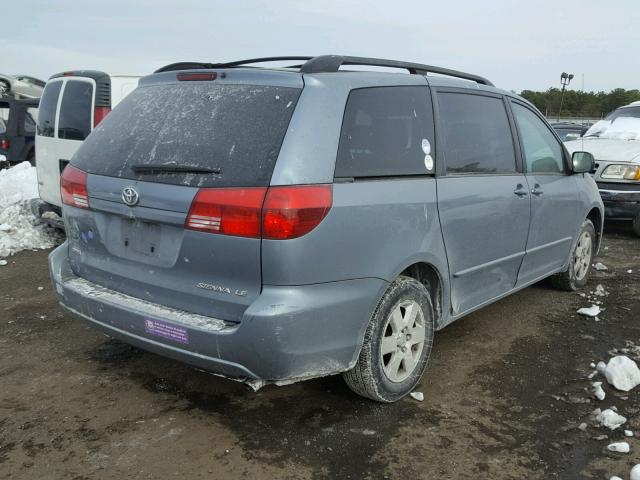 5TDZA23C54S065239 - 2004 TOYOTA SIENNA CE BLUE photo 4