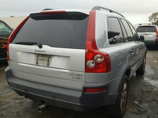 YV1CZ91H641066090 - 2004 VOLVO XC90 T6 SILVER photo 4