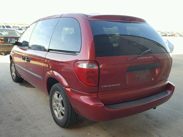 1D4GP25303B177880 - 2003 DODGE CARAVAN SE RED photo 3