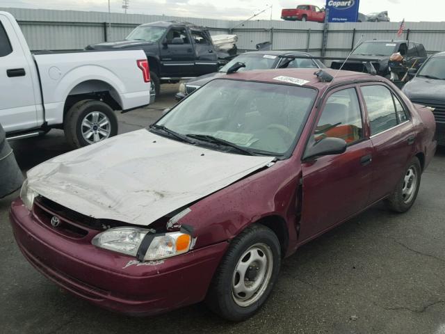 2T1BR12E6WC060201 - 1998 TOYOTA COROLLA VE MAROON photo 2