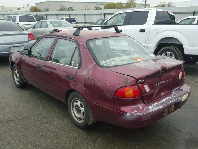 2T1BR12E6WC060201 - 1998 TOYOTA COROLLA VE MAROON photo 3