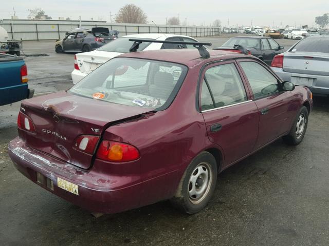 2T1BR12E6WC060201 - 1998 TOYOTA COROLLA VE MAROON photo 4