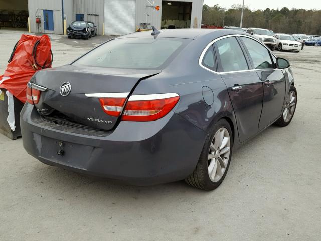 1G4PP5SK5D4140383 - 2013 BUICK VERANO GRAY photo 4