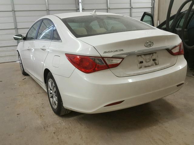 5NPEB4AC9BH084518 - 2011 HYUNDAI SONATA GLS WHITE photo 3