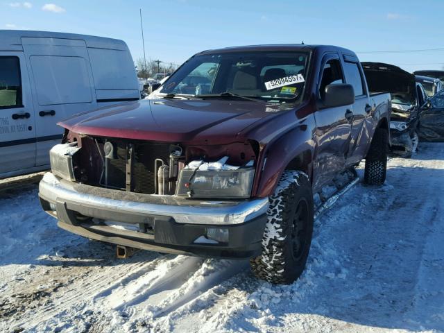 1GTDT13E678120645 - 2007 GMC CANYON BURGUNDY photo 2