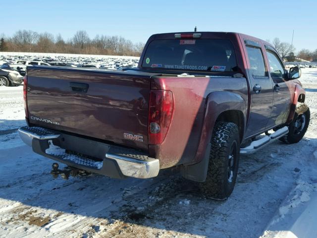 1GTDT13E678120645 - 2007 GMC CANYON BURGUNDY photo 4