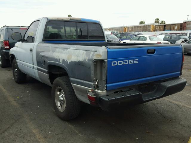 3B7HC16ZXXM521532 - 1999 DODGE RAM 1500 GRAY photo 3