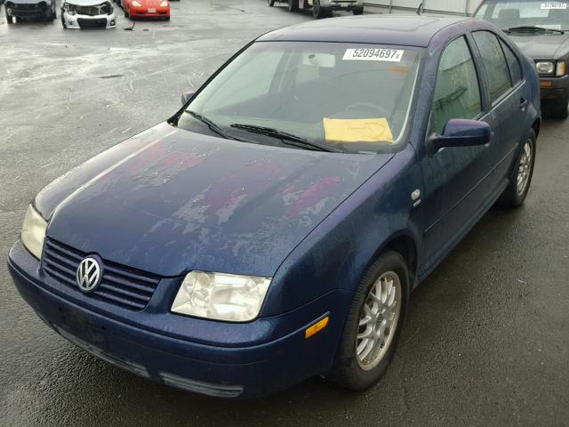 3VWSD69M51M123858 - 2001 VOLKSWAGEN JETTA GLS BLUE photo 2