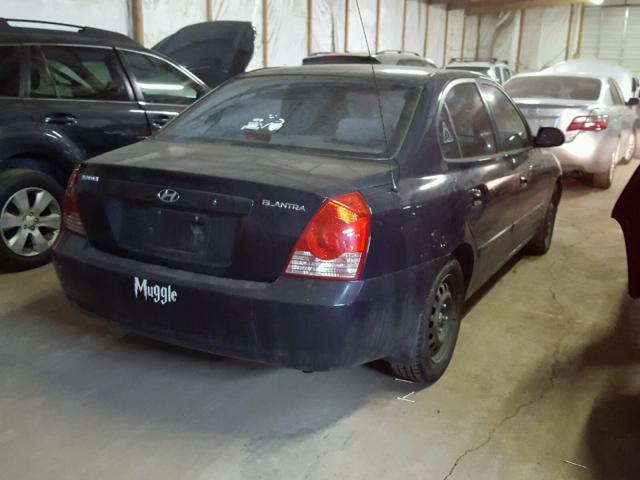 KMHDN46D16U262238 - 2006 HYUNDAI ELANTRA GL BLACK photo 4