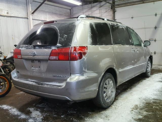 5TDZA23CX4S093828 - 2004 TOYOTA SIENNA CE GRAY photo 4