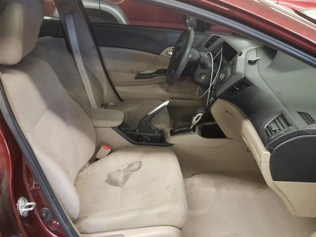 19XFB2F88CE048905 - 2012 HONDA CIVIC EX მუქწითელი ფოტო 5