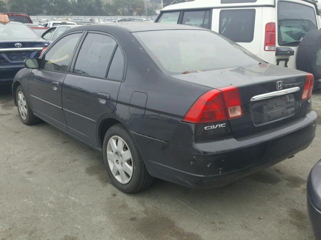 2HGES26742H581051 - 2002 HONDA CIVIC EX შავი ფოტო 3