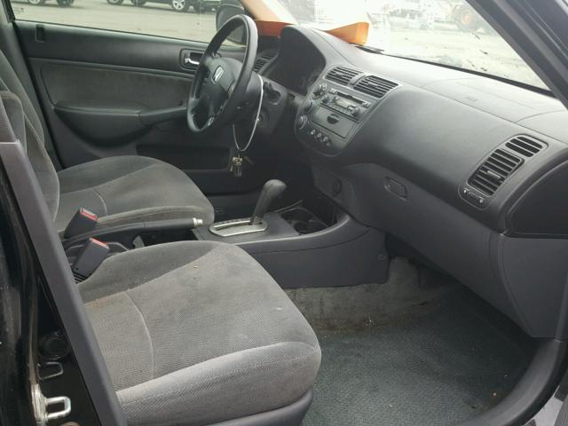 2HGES26742H581051 - 2002 HONDA CIVIC EX შავი ფოტო 5