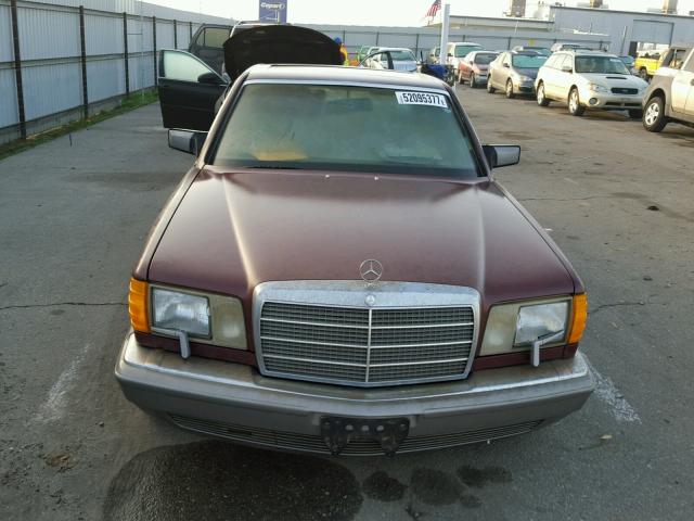 WDBCA35D0JA376778 - 1988 MERCEDES-BENZ 420 SEL BURGUNDY photo 10