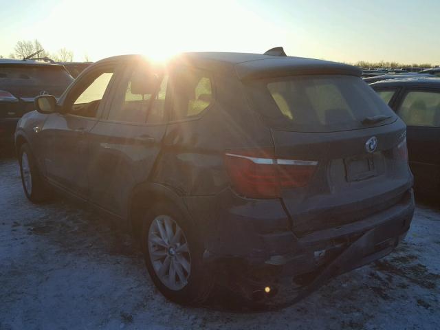 5UXWX9C5XD0A08518 - 2013 BMW X3 XDRIVE2 BLUE photo 3