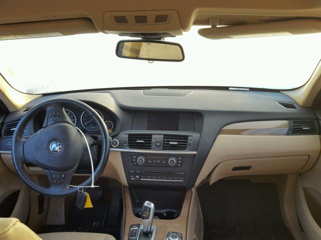 5UXWX9C5XD0A08518 - 2013 BMW X3 XDRIVE2 BLUE photo 9
