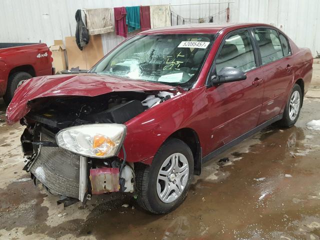 1G1ZS58F97F285434 - 2007 CHEVROLET MALIBU LS RED photo 2