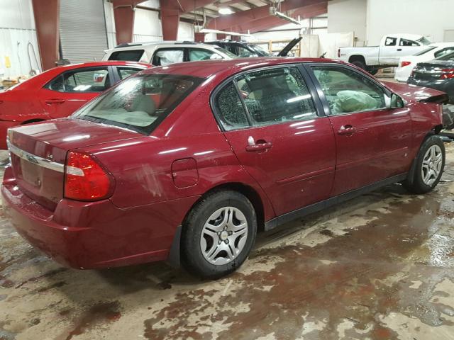 1G1ZS58F97F285434 - 2007 CHEVROLET MALIBU LS RED photo 4