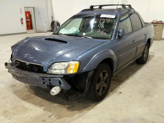 4S4BT63C155101661 - 2005 SUBARU BAJA TURBO BLUE photo 2